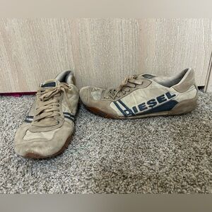 Diesel Men's Beige Harold Solar Fashion Sneaker Cow Leather Y2K Skater LaceUp 13